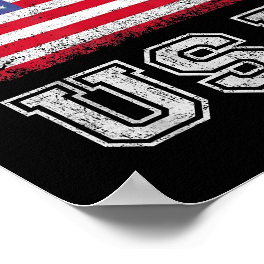 アメリカ愛国的なアメリカ国旗の女男性へ性キッズボーイ ポスター (角)