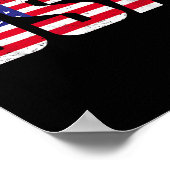 アメリカ愛国的なアメリカ国旗の女男性へ性キッズボーイ ポスター (角)