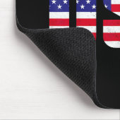 アメリカ愛国的なアメリカ国旗の女男性へ性キッズボーイ マウスパッド (コーナー)