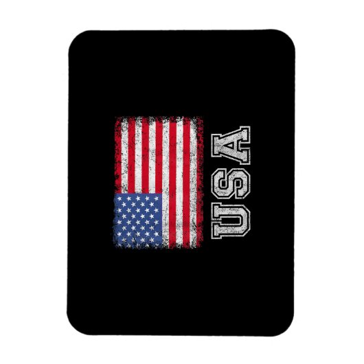 アメリカ愛国的なアメリカ国旗の女男性へ性キッズボーイ マグネット (縦)