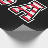 アメリカ愛国的なアメリカ国旗の女男性へ性キッズボーイ ラッピングペーパー (角)