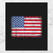 アメリカ愛国的なアメリカ国旗の女男性へ性キッズボーイ ワインラベル (シングルラベル)