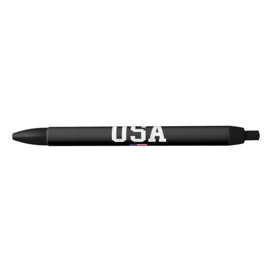 アメリカ愛国的なアメリカ国旗の女男性へ性キッズボーイ 黒ボールペン (正面)
