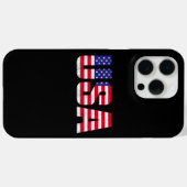 アメリカ愛国的なアメリカ国旗の女男性へ性キッズボーイ Case-Mate iPhoneケース (裏面 (横))