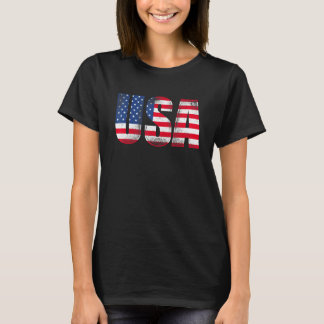 アメリカ愛国的なアメリカ国旗の女男性へ性キッズボーイ Tシャツ