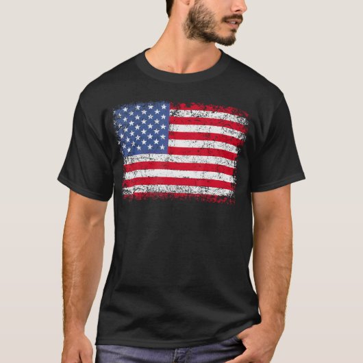 アメリカ愛国的なアメリカ国旗の女男性へ性キッズボーイ Tシャツ (正面)