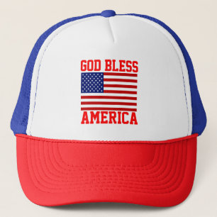 アメリカ愛国的なアメリカ国旗の神祝福 キャップ