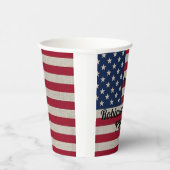 アメリカ愛国的なアメリカ国旗リネン書道文字 紙コップ (右)