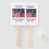 アメリカ愛国的なアメリカ国旗250周年記念 ハンドファン (正面&裏面)