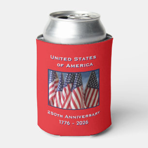 アメリカ愛国的なアメリカ国旗250周年記念 缶クーラー