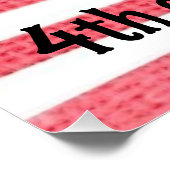 アメリカ愛国的なアメリカ国旗Burlap書道文字 ポスター (コーナー)