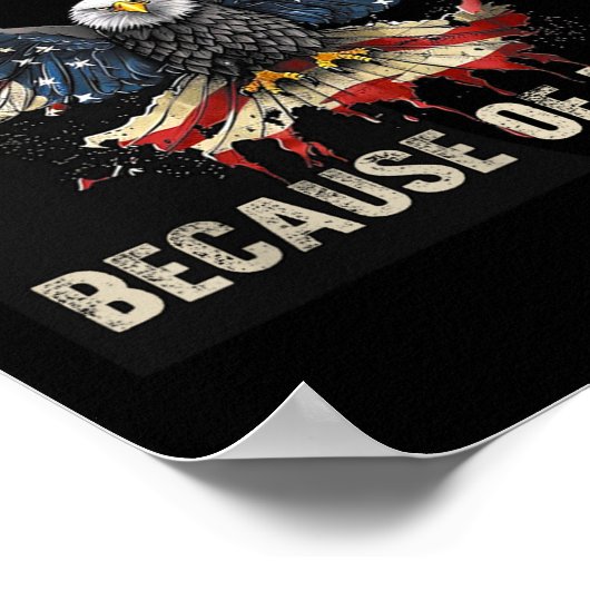 アメリカ愛国的なイーグルの土地は無料の理由 ポスター (角)