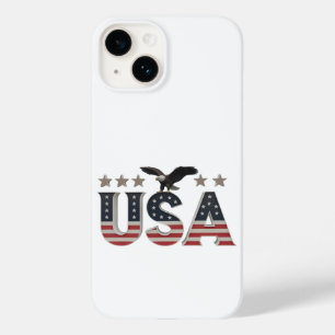 アメリカ愛国的なイーグル+スター国旗のデザインforプライド Case-Mate iPhone 14ケース