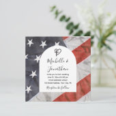 アメリカ愛国的なキリスト教十字聖書結婚の 招待状 (スタンド正面)