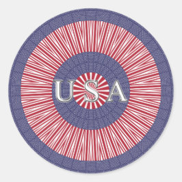 アメリカ愛国的なクラシックラウンドステッカー、光沢 ラウンドシール