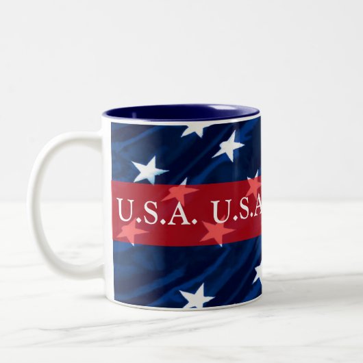 アメリカ愛国的なコーヒーマグ ツートーンマグカップ (左)