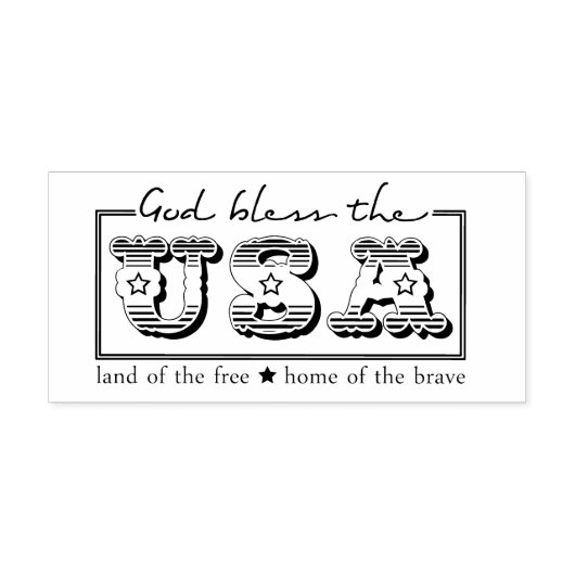 アメリカ愛国的なゴムアートスタンプを祝福 ラバースタンプ (インプリント)