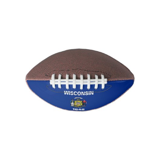アメリカ愛国的なサッカーのウィスコンシン州旗 アメリカンフットボール (正面)