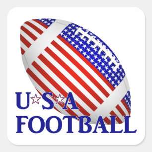 アメリカ愛国的なサッカースポーツ スクエアシール