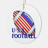 アメリカ愛国的なサッカー セラミックオーナメント (左)