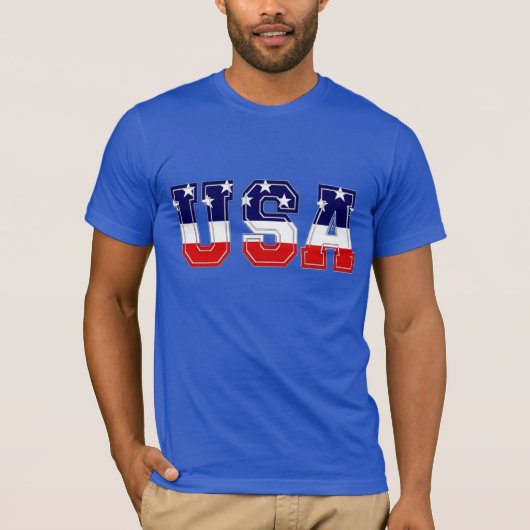 アメリカ愛国的なスターとストライプ Tシャツ (正面)