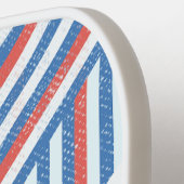 アメリカ愛国的なスター&ストライプアメリカレッドホワイト&ブルー ピックルボールラケット (左詳細)