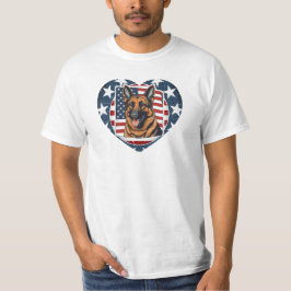アメリカ愛国的なドイツの羊飼い Tシャツ