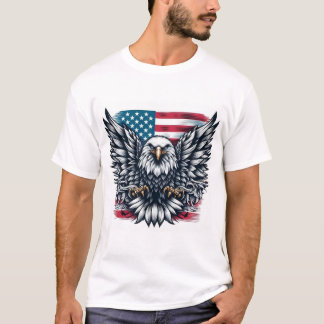 アメリカ愛国的なハゲのTシャツ Tシャツ