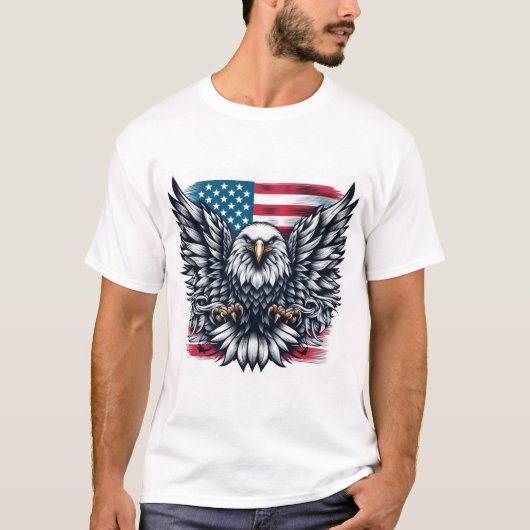 アメリカ愛国的なハゲのTシャツ Tシャツ (正面)