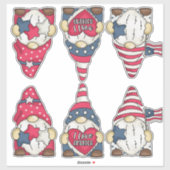 アメリカ愛国的な二組国旗の庭の格言 シール (シート)