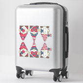 アメリカ愛国的な二組国旗の庭の格言 シール (スーツケース)