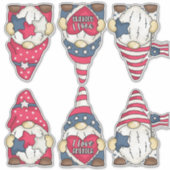 アメリカ愛国的な二組国旗の庭の格言 シール (正面)