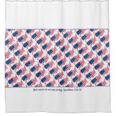 アメリカ愛国的な国旗のカスタマイズ聖なる書物、 経典 シャワーカーテン (正面)