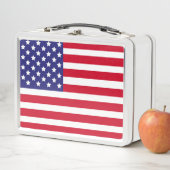 アメリカ愛国的な国旗のスターストライプズ&アメリカ メタルランチボックス (インサイチュ)