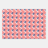 アメリカ愛国的な国旗の模様の包装紙シート ラッピングペーパーシート (正面)