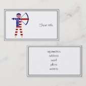 アメリカ愛国的な弓術 名刺 (正面/裏面)