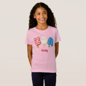 アメリカ愛国的な愛ポップシクルTシャツ Tシャツ (正面フル)