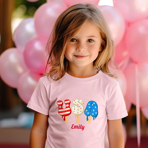 アメリカ愛国的な愛ポップシクルTシャツ Tシャツ