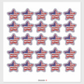 アメリカ愛国的な旗の星の形のビニールのシール シール (シート)