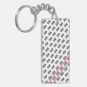 アメリカ愛国的な模様オリンピックチームスポーツおもしろい キーホルダー (正面左)