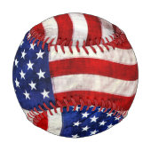 アメリカ愛国的な米国国旗のゲームのボール 野球ボール (裏面)