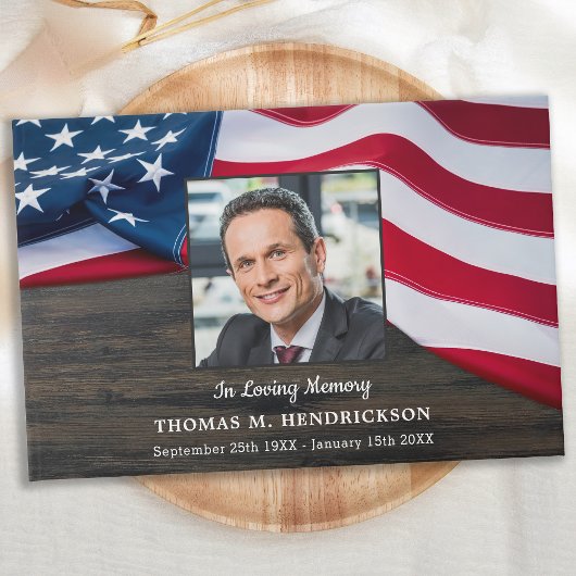 アメリカ愛国的な米国国旗の追悼式 ゲストブック