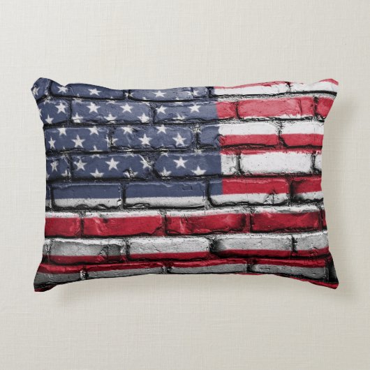 アメリカ愛国的な米国国旗 アクセントクッション (正面)