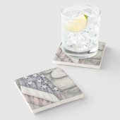 アメリカ愛国的な米国国旗 ストーンコースター (横)