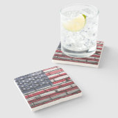 アメリカ愛国的な米国国旗 ストーンコースター (横)