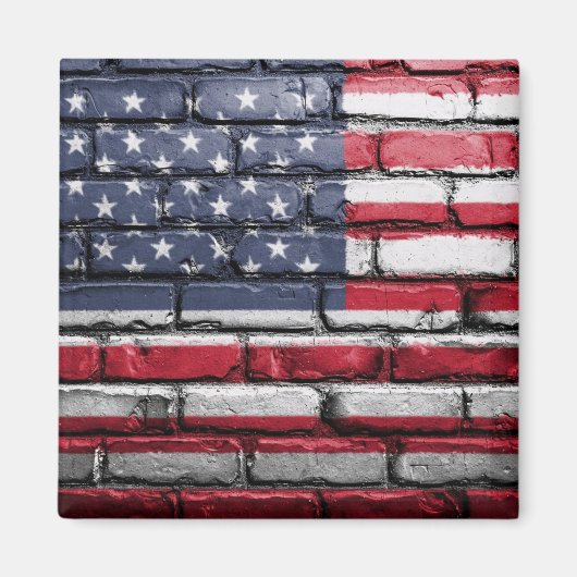 アメリカ愛国的な米国国旗 マグネット (正面)