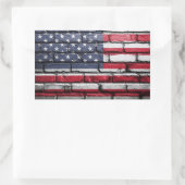 アメリカ愛国的な米国国旗 長方形シール (バッグ)