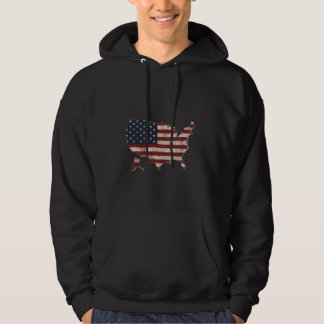 アメリカ愛国的な米国地図アメリカ国旗おもしろいHappy 4t パーカ