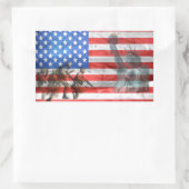 アメリカ愛国的な自由の女神 長方形シール (バッグ)