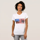アメリカ愛国的な自由の女神 Tシャツ (正面フル)